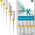 XUX K-File #15 Endodontic Stainless Steel Hand File 25mm White Taper-0