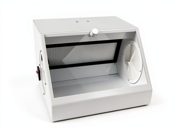 Guoyjmm Dental Sandblasting Dust Box with LED Light and Tempered Glass-3