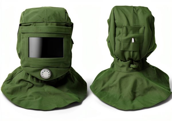 Banapoy Sandblasting Hood with Curved Glass and Dual Air Filters-6