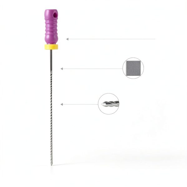 K-FILES 31mm Stainless Steel Endodontic Files by JMU Size #40 Color 1-3
