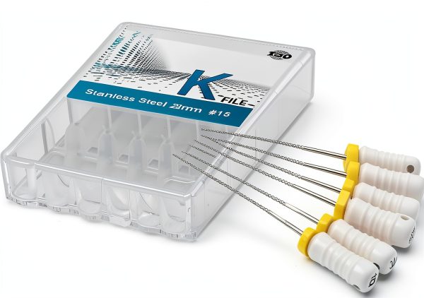 XUX K-File #15 Endodontic Stainless Steel Hand File 25mm White Taper-4
