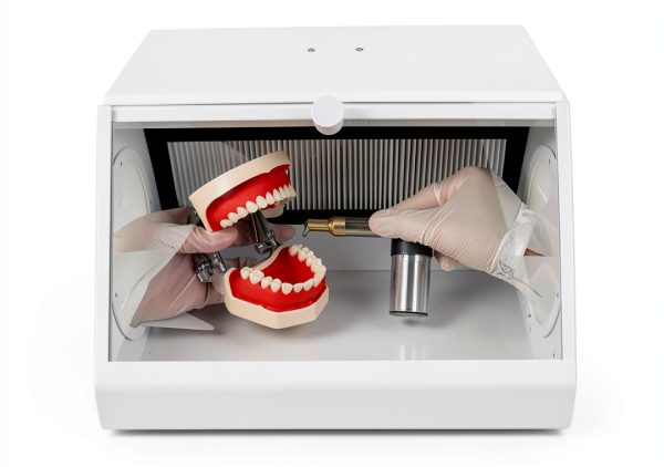 Guoyjmm Dental Sandblasting Dust Box with LED Light and Tempered Glass-0