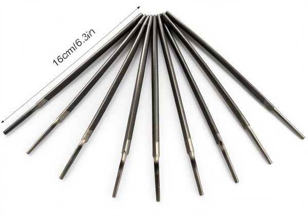 GLOGLOW Triangular Carbon Steel File Set 10 Hand Saw Sharpening Files-4