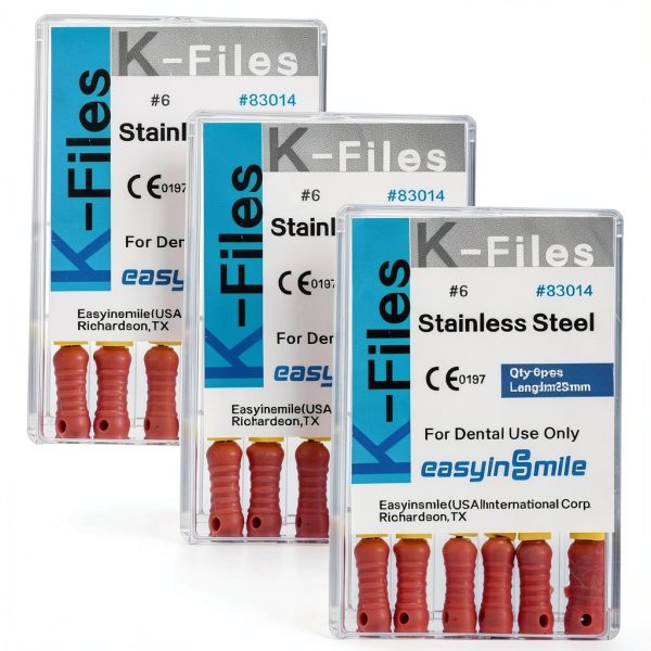 Easyinsmile Dental K-File Steel Endodontic Files Assorted 6-80-0