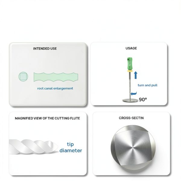 JMU NiTi Dental K-Files 25mm Endodontic Hand Premium Set 6-3