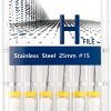 XUX Endodontic Hand File #15 21mm Stainless Steel H-File-1