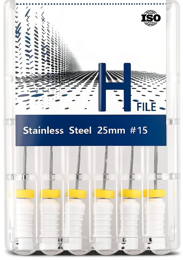 XUX Endodontic Hand File #15 21mm Stainless Steel H-File-1