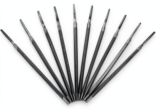 GLOGLOW Triangular Carbon Steel File Set 10 Hand Saw Sharpening Files-0
