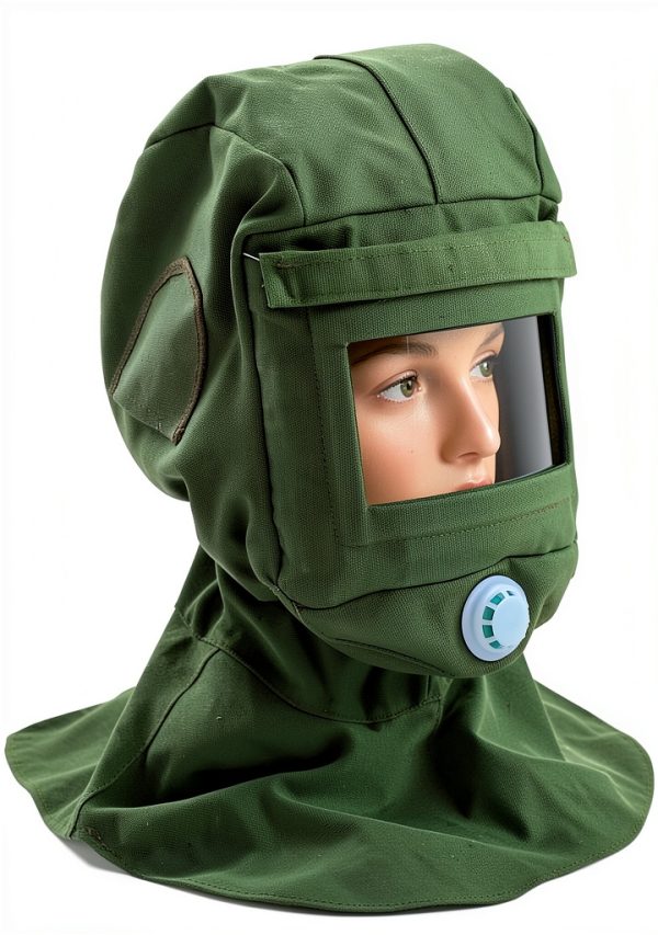 Banapoy Sandblasting Hood with Curved Glass and Dual Air Filters-0