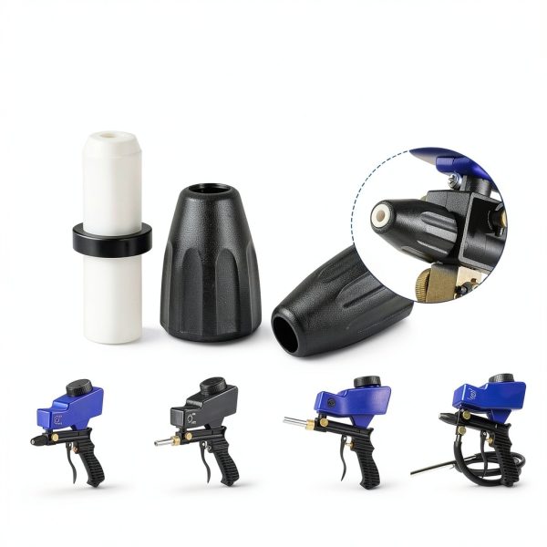 Sandblasting Nozzle Kit Giokyi AS118 with Ceramic Nozzle and Dust-3