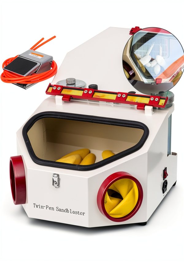 Vevor Sandblaster Professional Lab with LED Window and Dual Pens-5